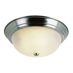 Bel Air Lighting Browns 6 in. H X 13 in. W X 13 in. L Brushed Nickel Silver Ceiling Fixture