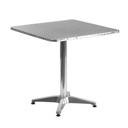 Flash Furniture Silver Square Stainless Steel Contemporary Table