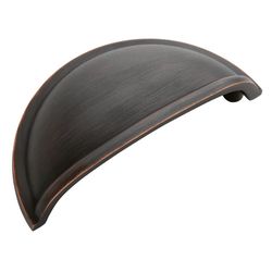 Amerock Cup Pull Collection Traditional Cup Cabinet Cup Pull 3 in. Oil Rubbed Bronze Brown 1 pk