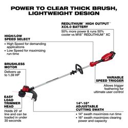 Milwaukee M18 Brushless String Timmer with 8' Hatchet Chainsaw Bundle