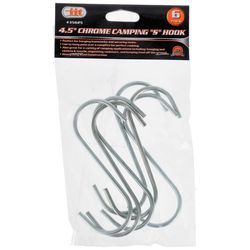 JMK Illinois Industrial Tool Medium Chrome 4-1/2 in. L S-Hook 6 pk