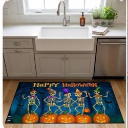 Briarwood Lane 22 in. W X 10 in. L Multi-Color Skeleton Dancy Party Polyester Door Mat