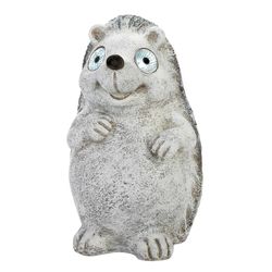 Summerfield Terrace Gray Polyresin 12 in. H X 8 in. L X 8.5 in. W Hedgehog Solar Statue