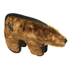Hyper Pet Tough Plush For Dog Brown Plush Brown Bear Squeak Dog Toy 1 pk