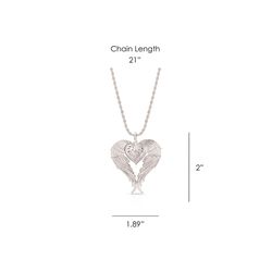 Montana Silversmiths Women's Angel Heart Silver Necklace Water Resistant