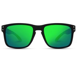WearMe Pro Sunglasses Black Frame Green Lens