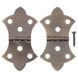 Ace 1-11/16 in. W X 3-1/16 in. L Antique Brass Brass Decorative Hinge 2 pk