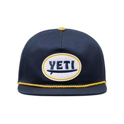 YETI Big Wave Flat Brim Rope Hat Navy One Size Fits Most
