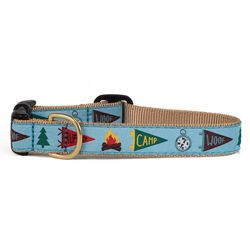 Up Country Blue Camp Woof Nylon Dog Collar X-Small