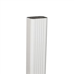 Amerimax 3 in. H X 4 in. W X 10 ft. L White Aluminum Rectangular Downspout