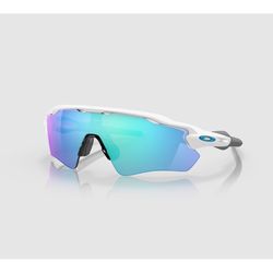 Oakley Radar EV Path Sunglasses Unisex Polished White Frame Blue Lens