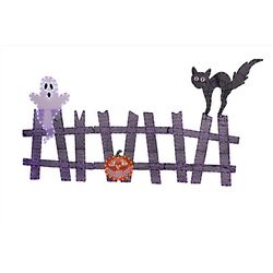 Celebrations Multicolored 750 ct 59 in. LED Fence Halloween Decor