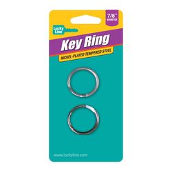 Lucky Line Nickel-Plated Steel Silver Split Key Ring