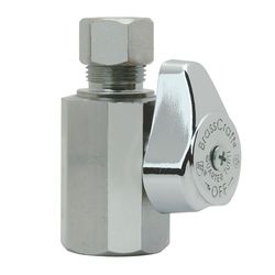 BrassCraft 1/2 in. 3/8 in. Chrome Plated Stop Valve