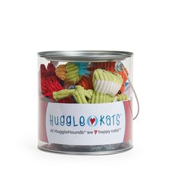 HuggleHounds HuggleKats For Cat Assorted Plush Water Critter Cat Toy Extra Small 12 pk