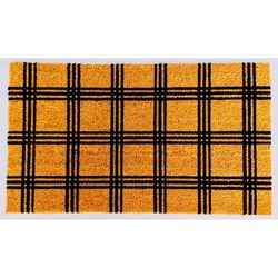 KAF Home 17 in. W X 30 in. L Beige/Black Coir Door Mat