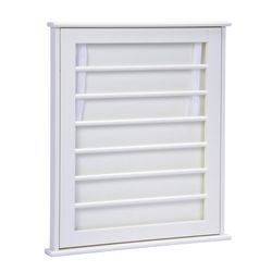 A&E Bath and Shower Axil VII White Towel Bar Cabinet Wood