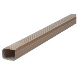 Amerimax 2 in. H X 3 in. W X 120 in. L Brown Aluminum Rectangular Downspout