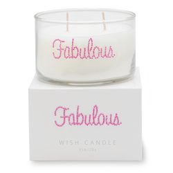 Primal Elements White/Pink Fabulous Scent 2 Wick Candle/Gift Box