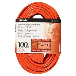 Woods 14/3 SJTW 300 V 100 ft. L Power Cord
