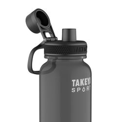 Takeya 40 oz Black BPA Free Water Bottle with Spout Lid
