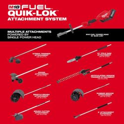 Milwaukee M18 FUEL Quik-Lok 49-16-2719 20 in. 18 V Battery Hedge Trimmer Attachment Tool Only