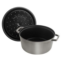 Staub Cast Iron Dutch Oven 9.45 in. 4 qt Gray