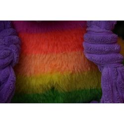 HuggleHounds Knottie For Dog Multicolored Plush Rainbow Unicorn Squeaky Dog Toy Large 1 pk