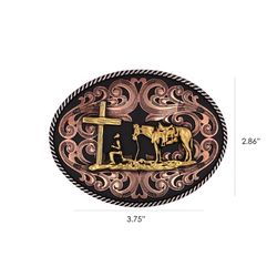 Montana Silversmiths Cowboy Attitude Multicolored Belt Buckle