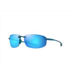 Maui Jim Ho'okipa Sunglasses Unisex Shiny Transparent Blue Frame Blue Hawaii Lens Polarized