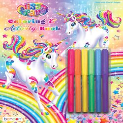 Bendon Lisa Frank Peggable Coloring and Activity Book Multicolored