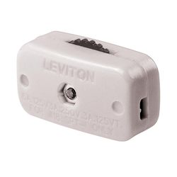 Leviton 6 amps Single Pole Feed Through Switch White 1 pk