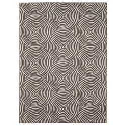 Linon Home Decor Milosh 7 ft. W X 9 ft. L Cream/Tan Circles Polyester Accent Rug