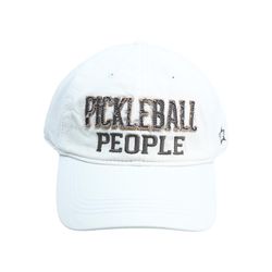 Pavilion We People Pickleball People Baseball Cap White One Size Fits Most