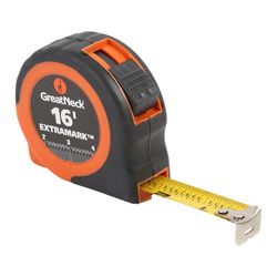 GreatNeck ExtraMark 16 ft. L X 3/4 in. W Tape Measure 1 pk