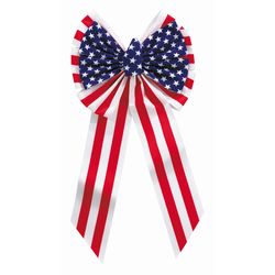 Holiday Trims patriotic Patriotic Bow Velvet 1 pk