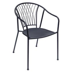 Living Accents Winston Black Steel Frame Stackable Chair