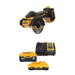 DEWALT 20V MAX* XR 3 in. Cut-Off Tool with 20V MAX* 4 Ah and 6 Ah Battery & Charger Kit