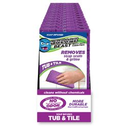 Grease Beast Medium Duty Antibacterial Scrubber Sponge For Bath and Tile 6 in. L 1 pk