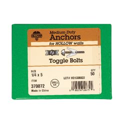 Hillman Fas-N- Tite 1/4 in. D X 5 in. L Round Steel Toggle Bolt 50 pk