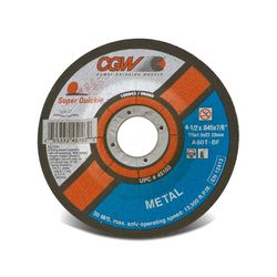 CGW 4-1/2 in. D X 7/8 in. X .045 in. thick Aluminum Oxide Cut-Off Wheel 1 pc