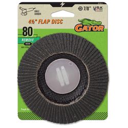 Gator 4-1/2 in. D X 7/8 in. Zirconia Aluminum Oxide Flap Disc 80 Grit 1 pk