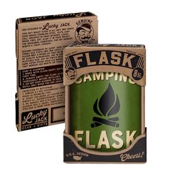 Lucky Jack 8 oz Stainless Steel Who's Your Caddy Hip Flask