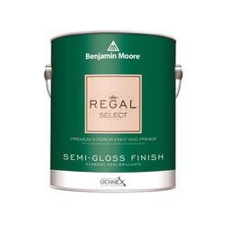 Benjamin Moore Regal Select Semi-Gloss Super White Paint and Primer 1 gal