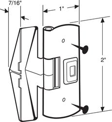 Prime-Line Antique Brass Steel Window Lock 1 pk