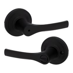 Kwikset Henley Matte Black Privacy Lever