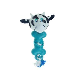 Boss Pet Pet Park Blvd For Dog Multicolored Ropers Cow Dog Toy 1 pk