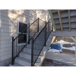 Fortress Railing Products Fe26 Steel Traditional Stair Panel 34 in. H X 1 in. W X 72 in. L Steel Rai