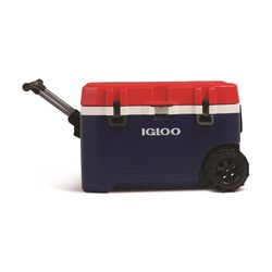 Trailmate Blue/Red/White 75 qt Roller Cooler