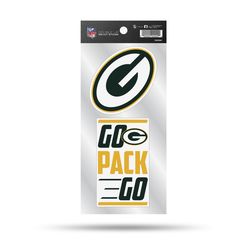 Rico NFL Green Bay Packers Double Up Die Cut Sticker Vinyl 1 pc